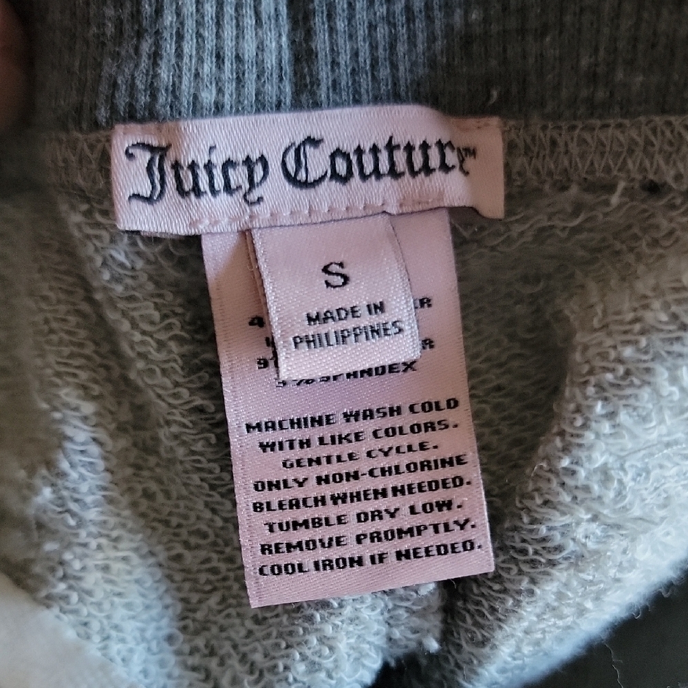 Juicy Couture Gray and White Sweatpants with Tapered Ankles - Picture 3 of 5